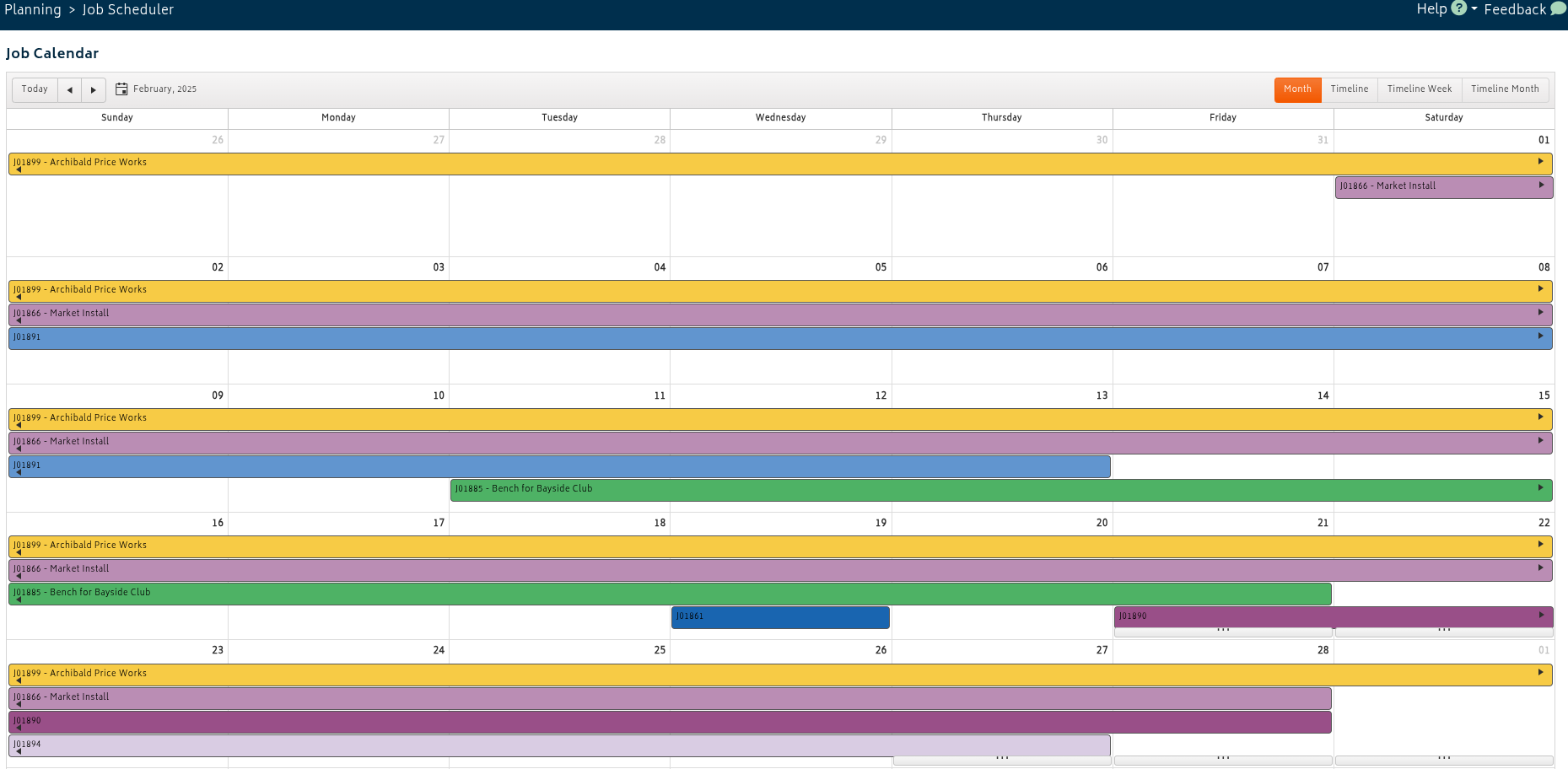 jobs job calendar