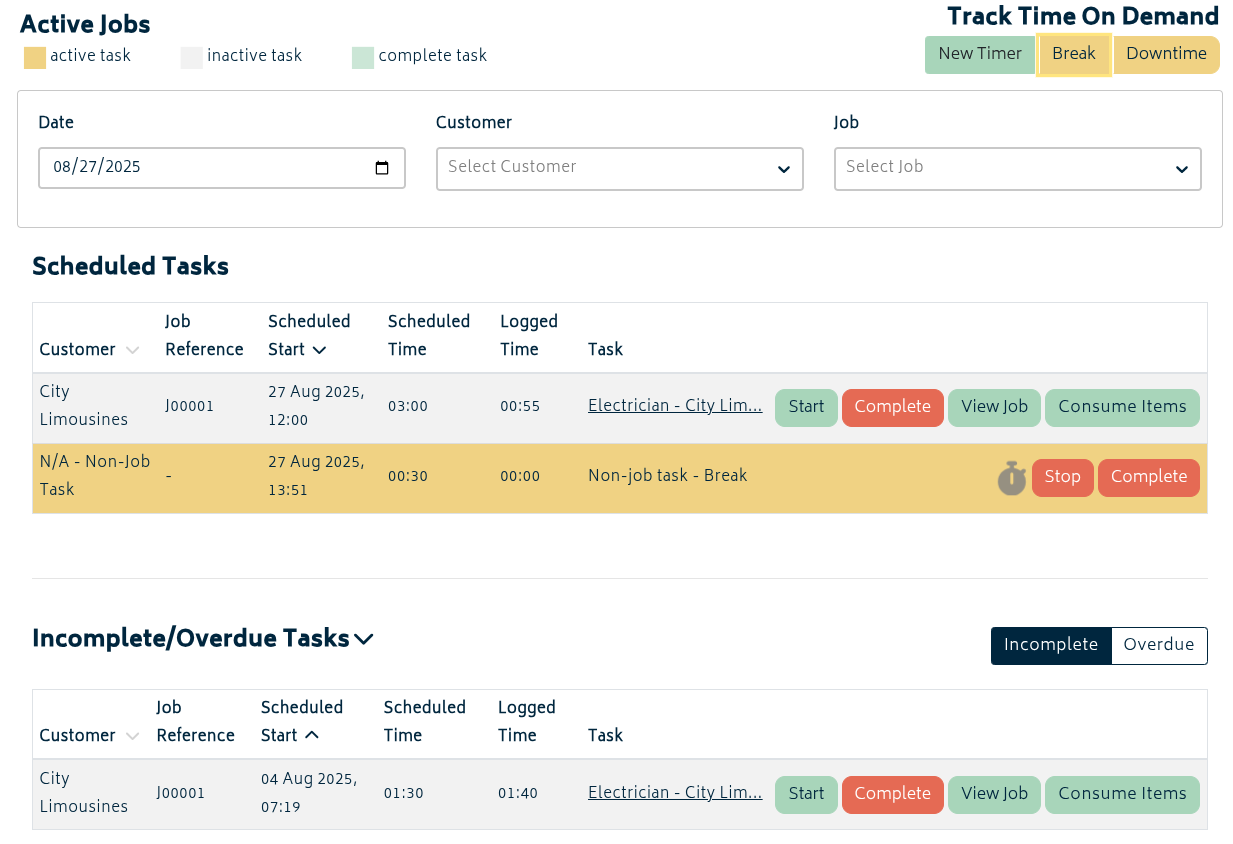 navigation active jobs desktop 6.6