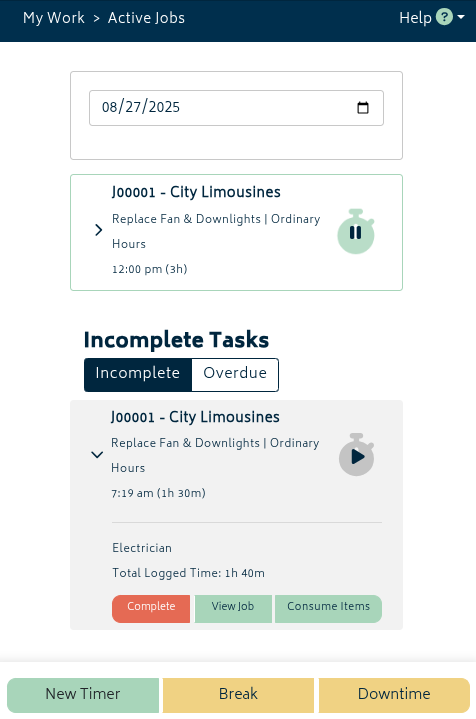 navigation active jobs mobile 6.6