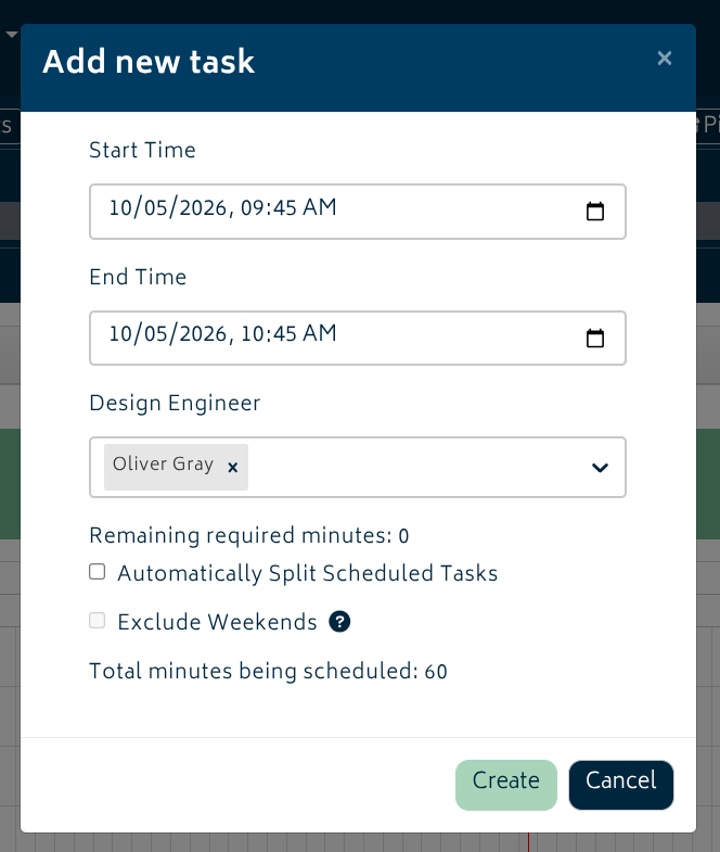 Create scheduled job task